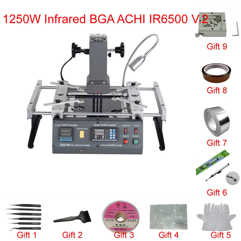 Паяльная станция ACHI IR6500, инфракрасная паяльная станция BGA для ремонта материнских плат, чипов, печатных плат
Паяльная станция ACHI IR6500, инфракрасная паяльная станция BGA для ремонта материнских плат, чипов, печатных плат