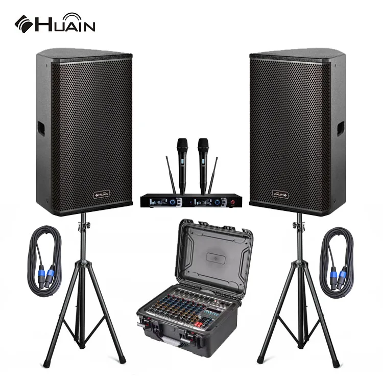 Professional PA System Full Set with UHF Wireless Microphone System Audio Mixer 15 Inch Passive Speaker
Professional PA System Full Set with UHF Wireless Microphone System Audio Mixer 15 Inch Passive Speaker