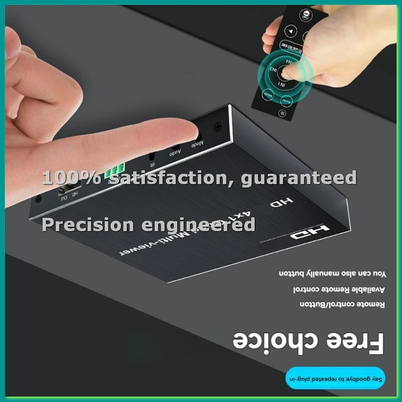 HD 1080P Switch 4 in 1 Out Video Distributor Splitter with Remote Control -Compatible Splitter for PC US Plug-BCBW
HD 1080P Switch 4 in 1 Out Video Distributor Splitter with Remote Control -Compatible Splitter for PC US Plug-BCBW