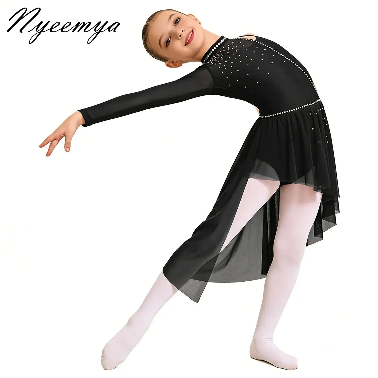 Kids Girl Ballet Dance Skirted Bodysuit Figure Skating Dress Asymmetrical Rhinestone Gymnastics Leotard Tutu Performance Costume
Kids Girl Ballet Dance Skirted Bodysuit Figure Skating Dress Asymmetrical Rhinestone Gymnastics Leotard Tutu Performance Costume