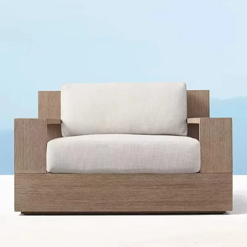 Modern luxury hotel garden furniture, upholstered single sofa, outdoor teak sofa
Modern luxury hotel garden furniture, upholstered single sofa, outdoor teak sofa