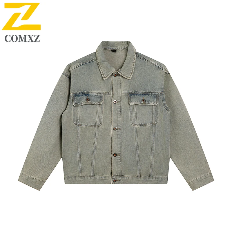 COMXZ Male Cotton Denim Jacket Retro American Fashion Handsome Washed Denim Coat Premium Y2k Harajuku Stylish Autumn Jackets
COMXZ Male Cotton Denim Jacket Retro American Fashion Handsome Washed Denim Coat Premium Y2k Harajuku Stylish Autumn Jackets