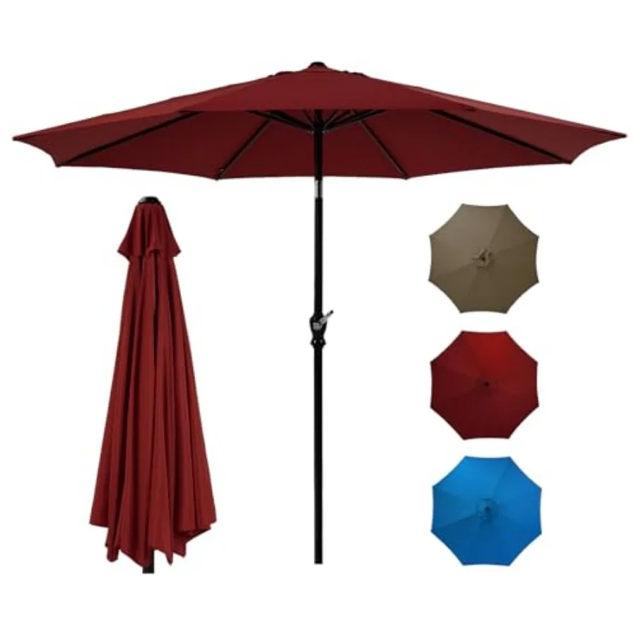 9FT Patio Table Umbrella with Tilt and Crank Button and 8 Sturdy Ribs Waterproof, 9 Feet Outdoor Patio Umbrella Sun Shade for P
9FT Patio Table Umbrella with Tilt and Crank Button and 8 Sturdy Ribs Waterproof, 9 Feet Outdoor Patio Umbrella Sun Shade for P