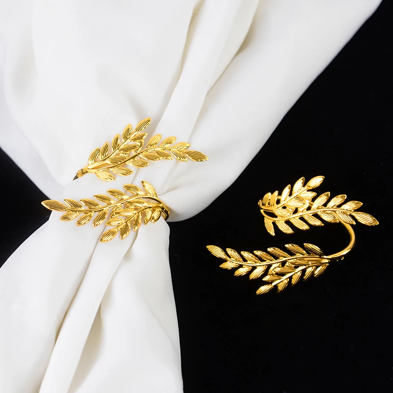 6pcs Golden Iron Leaf Design Napkin Ring Christmas Wedding Festival Party Table Decoration Home Dining Table Napkin Buckle
6pcs Golden Iron Leaf Design Napkin Ring Christmas Wedding Festival Party Table Decoration Home Dining Table Napkin Buckle