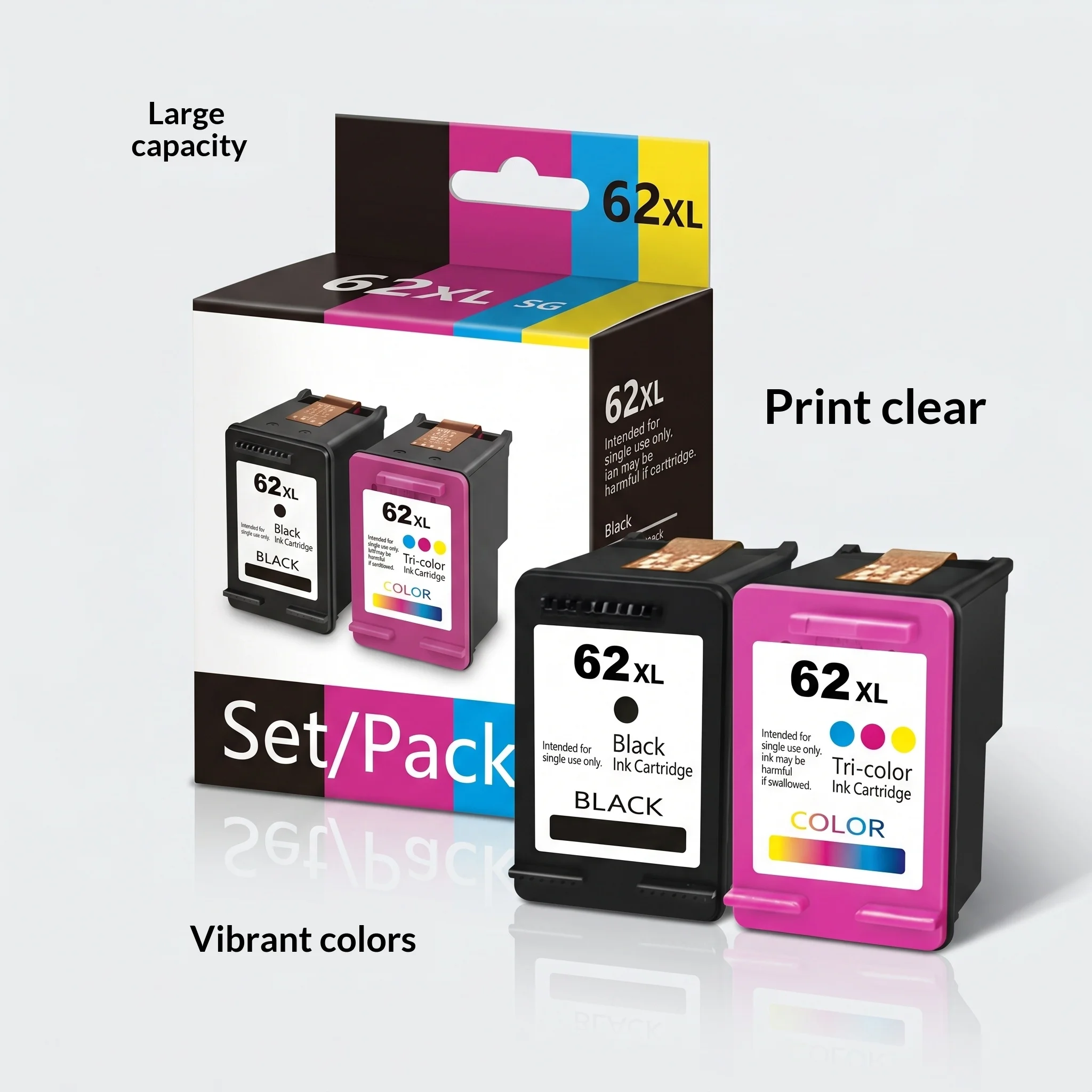 62XL replacement for Ink Cartridge Compatible for Envy 5541 5661 5540 7643for OfficeJet 250 258 for OfficeJet 5741 8040 Printe
62XL replacement for Ink Cartridge Compatible for Envy 5541 5661 5540 7643for OfficeJet 250 258 for OfficeJet 5741 8040 Printe