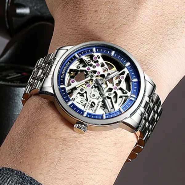 Mark Fairwhale Men Automatic Watch 42mm Mechanical Wristwatch Waterproof Luminous Skeleton Dial
Mark Fairwhale Men Automatic Watch 42mm Mechanical Wristwatch Waterproof Luminous Skeleton Dial