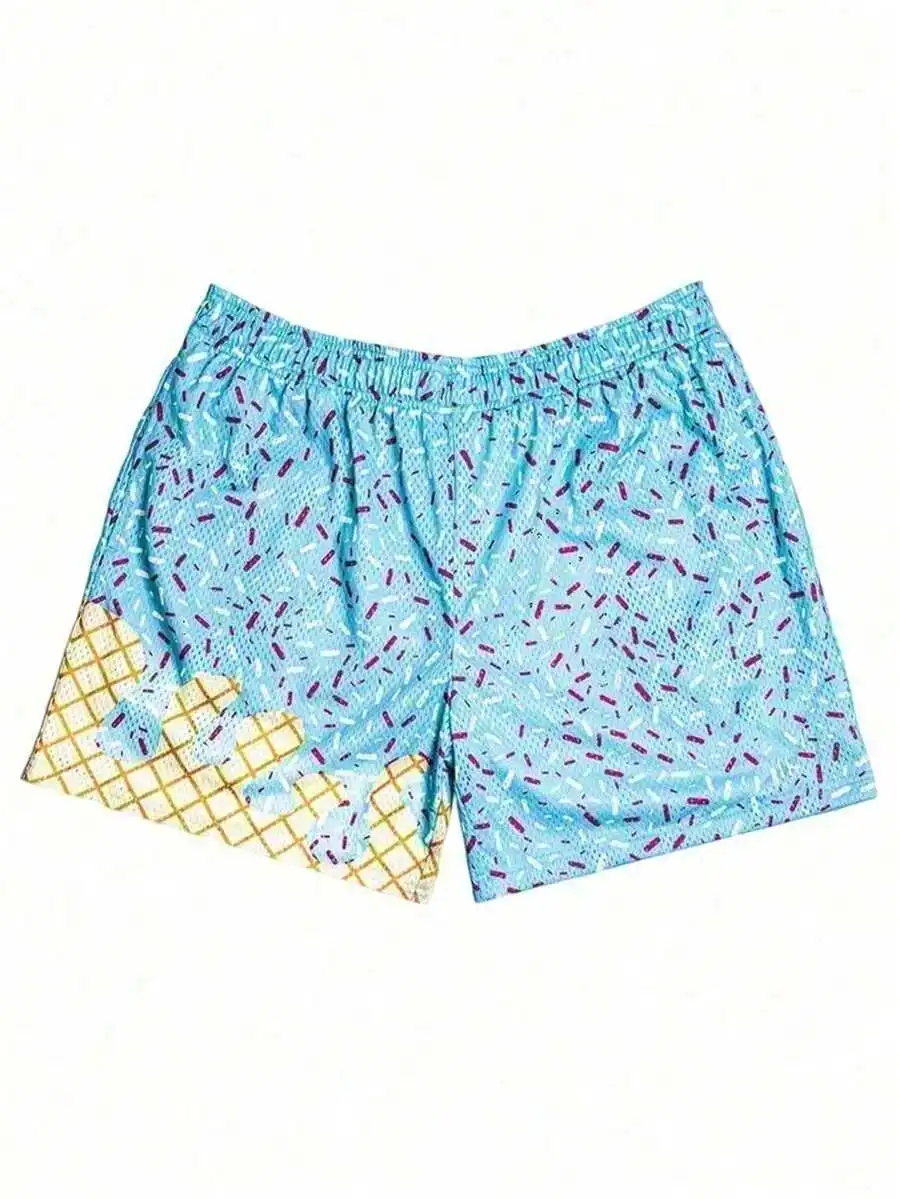 Unisex Ice Cream Print Mesh Shorts Oversized Casual Workout Gym Basketball Sports Shorts With Pockets
Unisex Ice Cream Print Mesh Shorts Oversized Casual Workout Gym Basketball Sports Shorts With Pockets