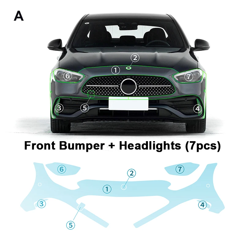 8.5Mil TPU Paint Protection Film For Mercedes-Benz C Class W206 2022 2023 Pre-cut PPF Clear Bra Body Anti-Scratch Resistant
8.5Mil TPU Paint Protection Film For Mercedes-Benz C Class W206 2022 2023 Pre-cut PPF Clear Bra Body Anti-Scratch Resistant