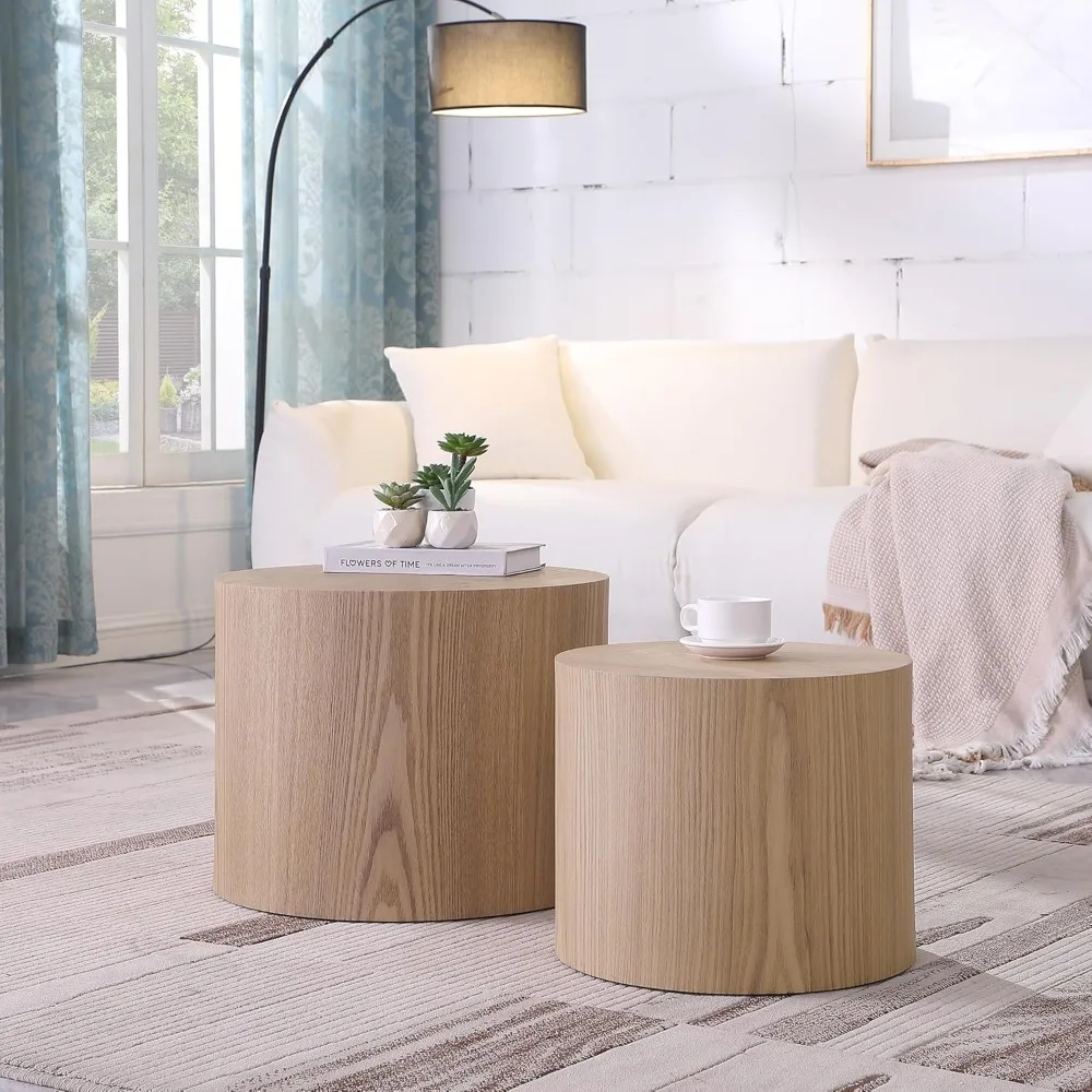 Round Coffee Table Nesting End Table Set of 2, Wood Side Circle Accent Tables for Small Spaces Living Room Bedroom Balcony
Round Coffee Table Nesting End Table Set of 2, Wood Side Circle Accent Tables for Small Spaces Living Room Bedroom Balcony