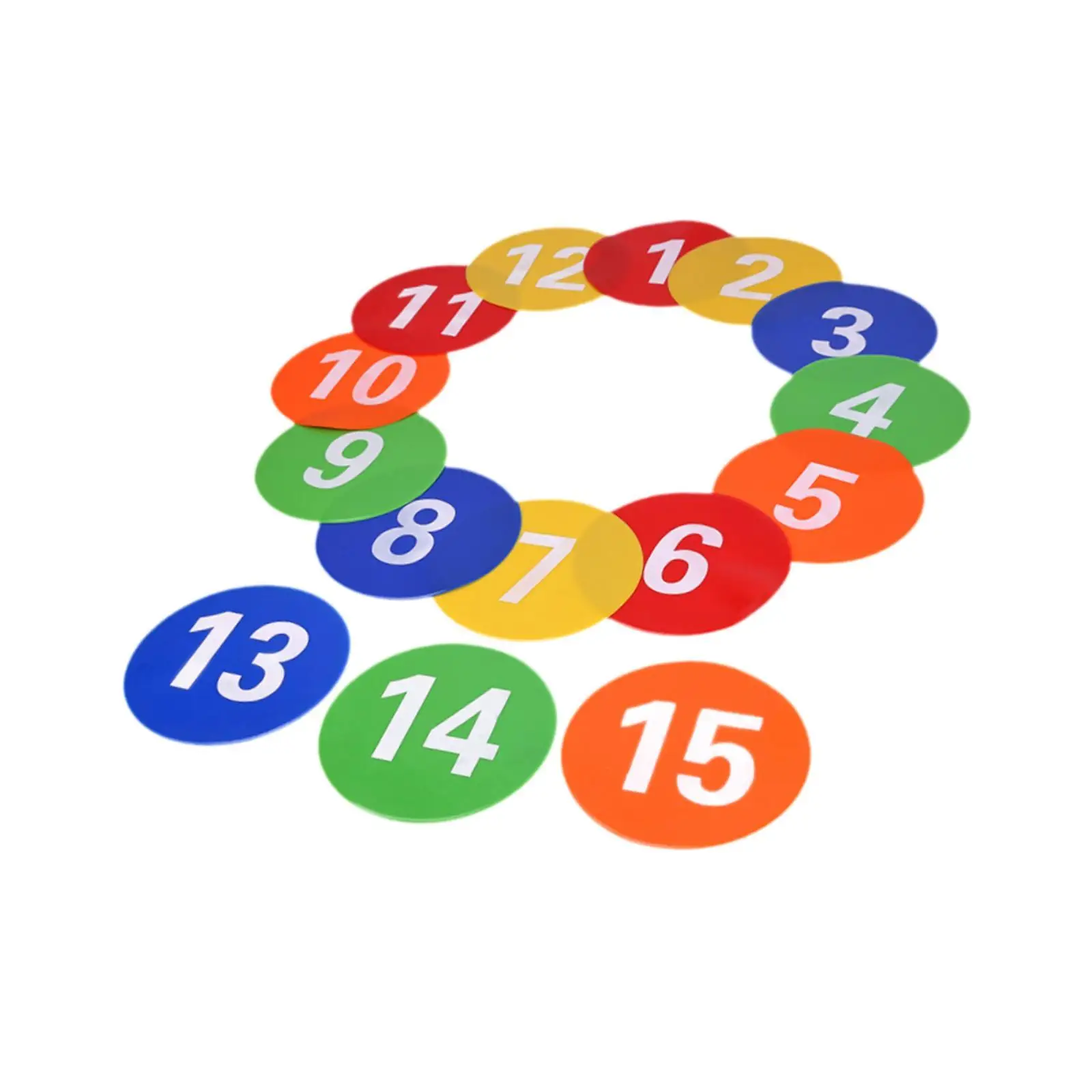 15 Pieces Numbered Spot Markers Non Slip Equipment Floor Dots for Football Agility Training Field Soccer Sport Activities
15 Pieces Numbered Spot Markers Non Slip Equipment Floor Dots for Football Agility Training Field Soccer Sport Activities