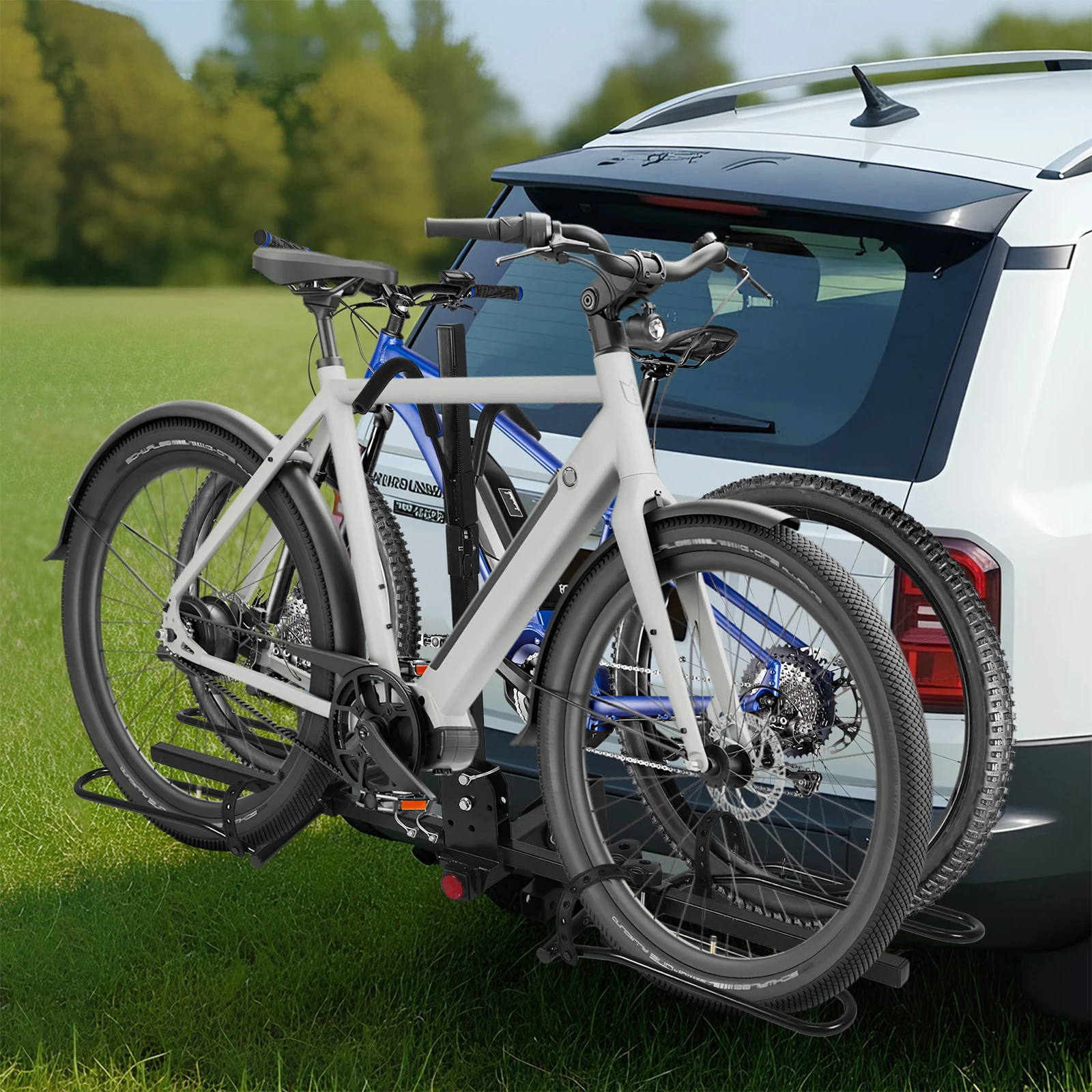 Rear Trailer Steel Mount Rack Anti Tilt Electric Bicycles Racks Rust Proof Bicycle Hitch Carrier Carries 2 Bikes Up To 80 Lbs
Rear Trailer Steel Mount Rack Anti Tilt Electric Bicycles Racks Rust Proof Bicycle Hitch Carrier Carries 2 Bikes Up To 80 Lbs