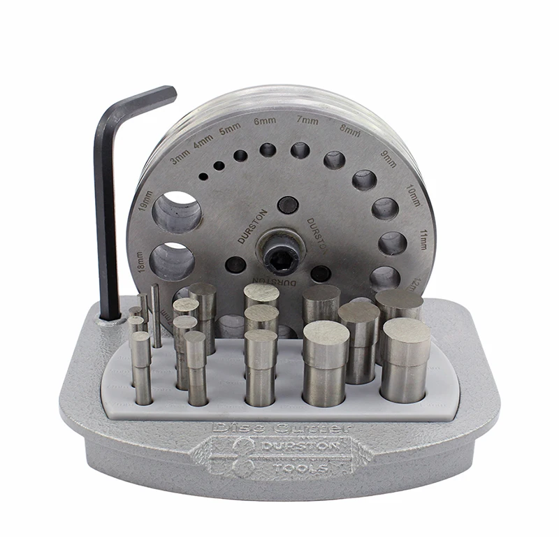New Design 17pcs Jewelry Round Punches Disc Cutter Set Machine Metal Cutting Disc
New Design 17pcs Jewelry Round Punches Disc Cutter Set Machine Metal Cutting Disc