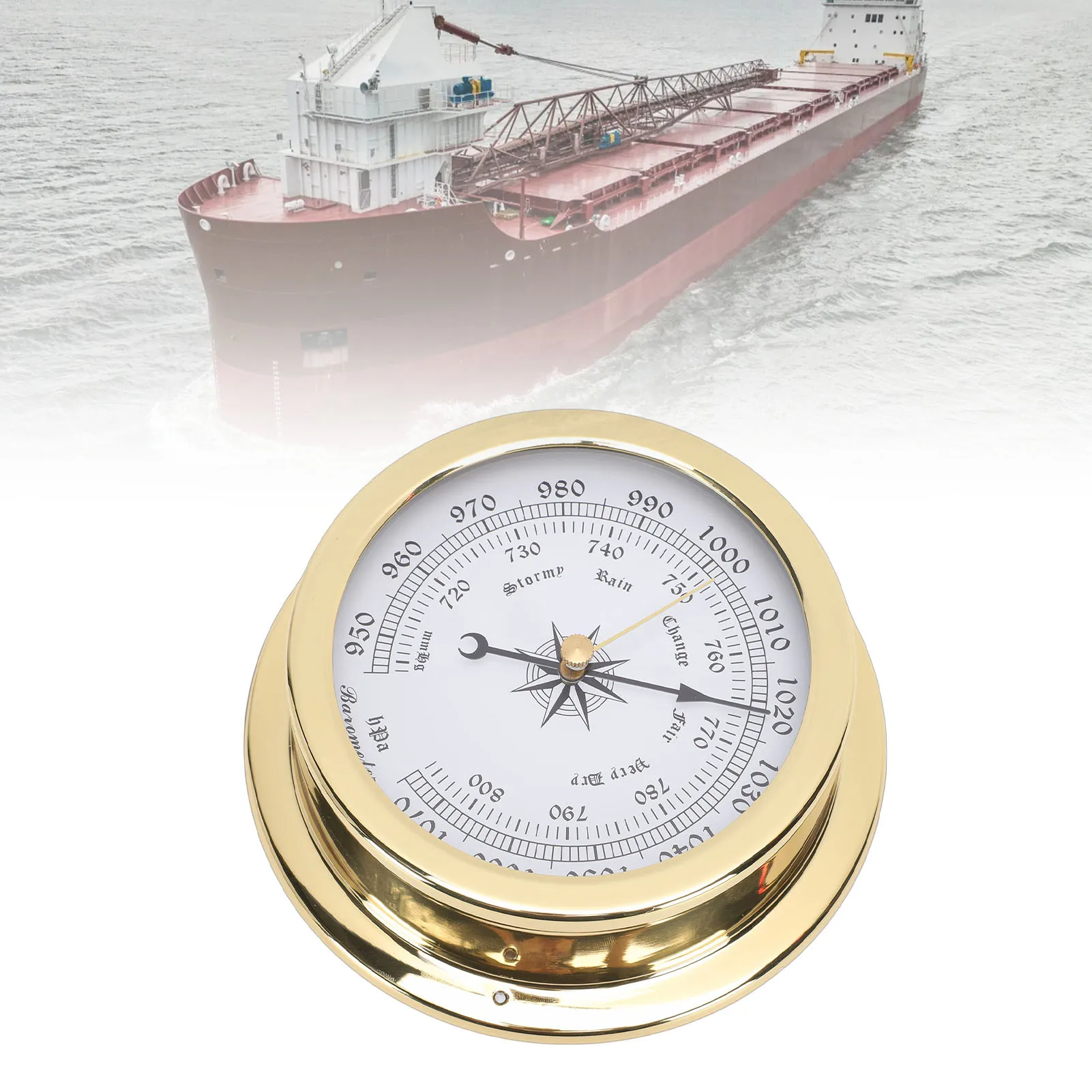 4.7 Inch Barometer Ship Barometer 4.7 Inch Boat Brass Barometer Accurate Air Pressure Measurement for Yachts Cargo Ships Vessels
4.7 Inch Barometer Ship Barometer 4.7 Inch Boat Brass Barometer Accurate Air Pressure Measurement for Yachts Cargo Ships Vessels