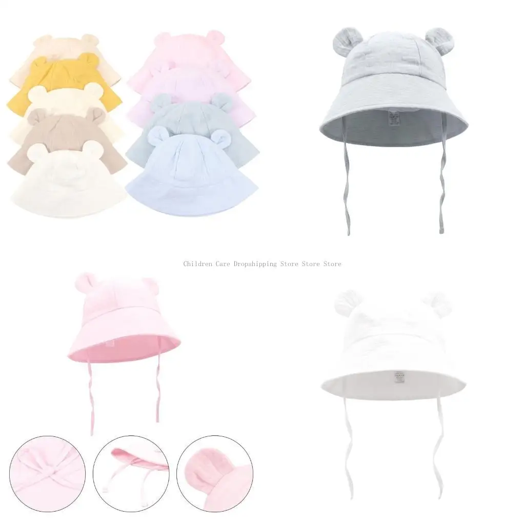 Lovely Baby Fisherman Hat Cotton Breathable Cartoon Bear Children's Caps 0-3 Years Old Sunscreen Hat Heawear
Lovely Baby Fisherman Hat Cotton Breathable Cartoon Bear Children's Caps 0-3 Years Old Sunscreen Hat Heawear