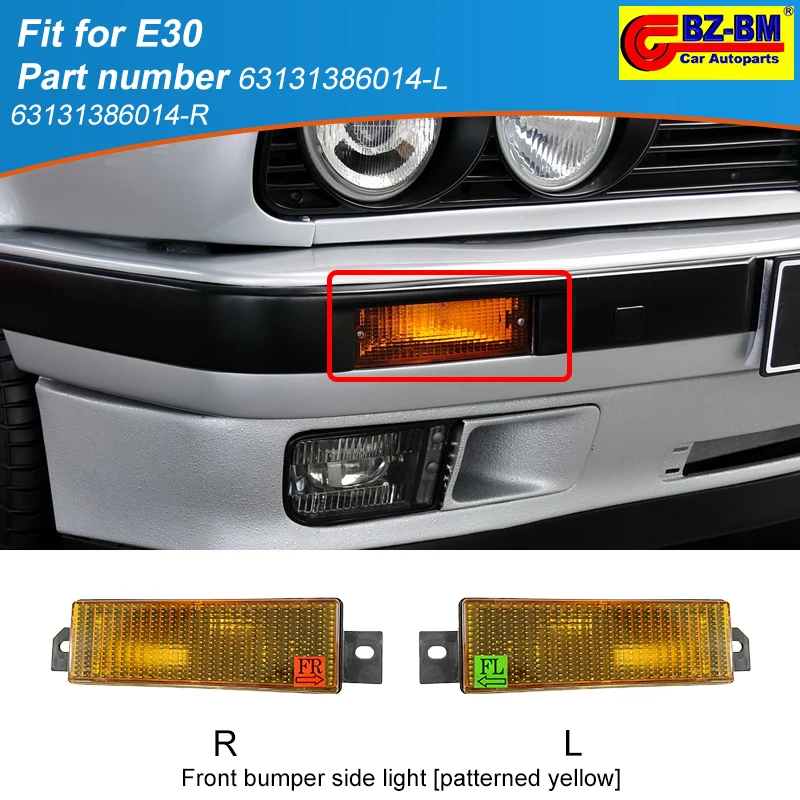 Желтый передний бампер, противотуманная фара, указатель поворота, мигалка, линза для Bmw E30 OEM 63131386014 63131386011, габаритный фонарь на боковое крыло
Желтый передний бампер, противотуманная фара, указатель поворота, мигалка, линза для Bmw E30 OEM 63131386014 63131386011, габаритный фонарь на боковое крыло