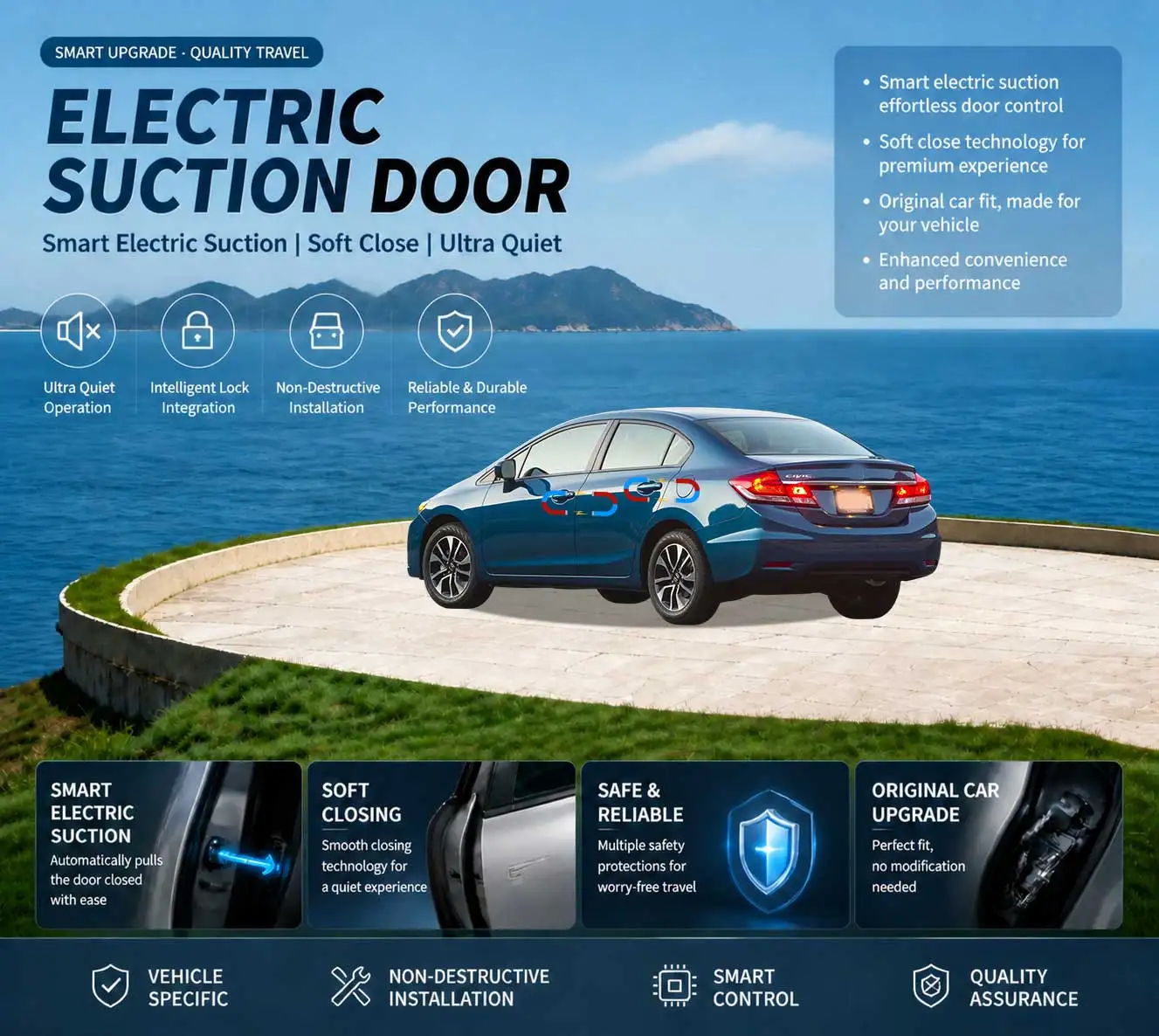 Car Specific Car Modification Auto Suction Soft Close Door Modification Parts & Accessories For Honda Civic 9th Gen 2011-2015
Car Specific Car Modification Auto Suction Soft Close Door Modification Parts & Accessories For Honda Civic 9th Gen 2011-2015