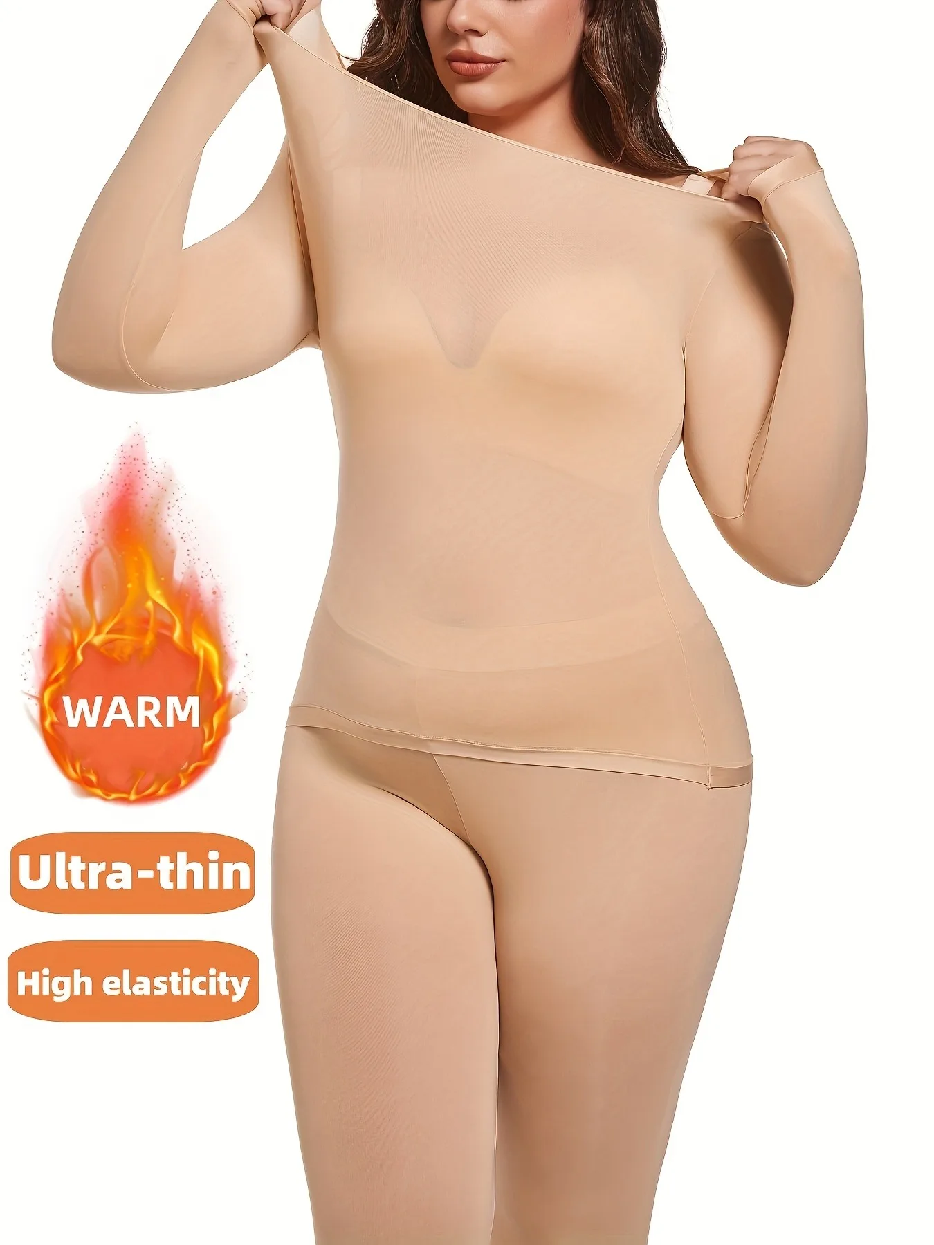 Women's Plus Size Set - Ultra-Thin Light Beige-Friendly Base Layer Top - Warm Innerwear for Women - Seamless Thermal Undergarmen
Women's Plus Size Set - Ultra-Thin Light Beige-Friendly Base Layer Top - Warm Innerwear for Women - Seamless Thermal Undergarmen