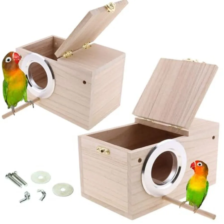 2PCS Parakeet Nesting Box Bird House Bird Nest Wood Breeding Box Parrot Mating Box for Parrot Lovebirds Cockatiel Conure Cockat
2PCS Parakeet Nesting Box Bird House Bird Nest Wood Breeding Box Parrot Mating Box for Parrot Lovebirds Cockatiel Conure Cockat