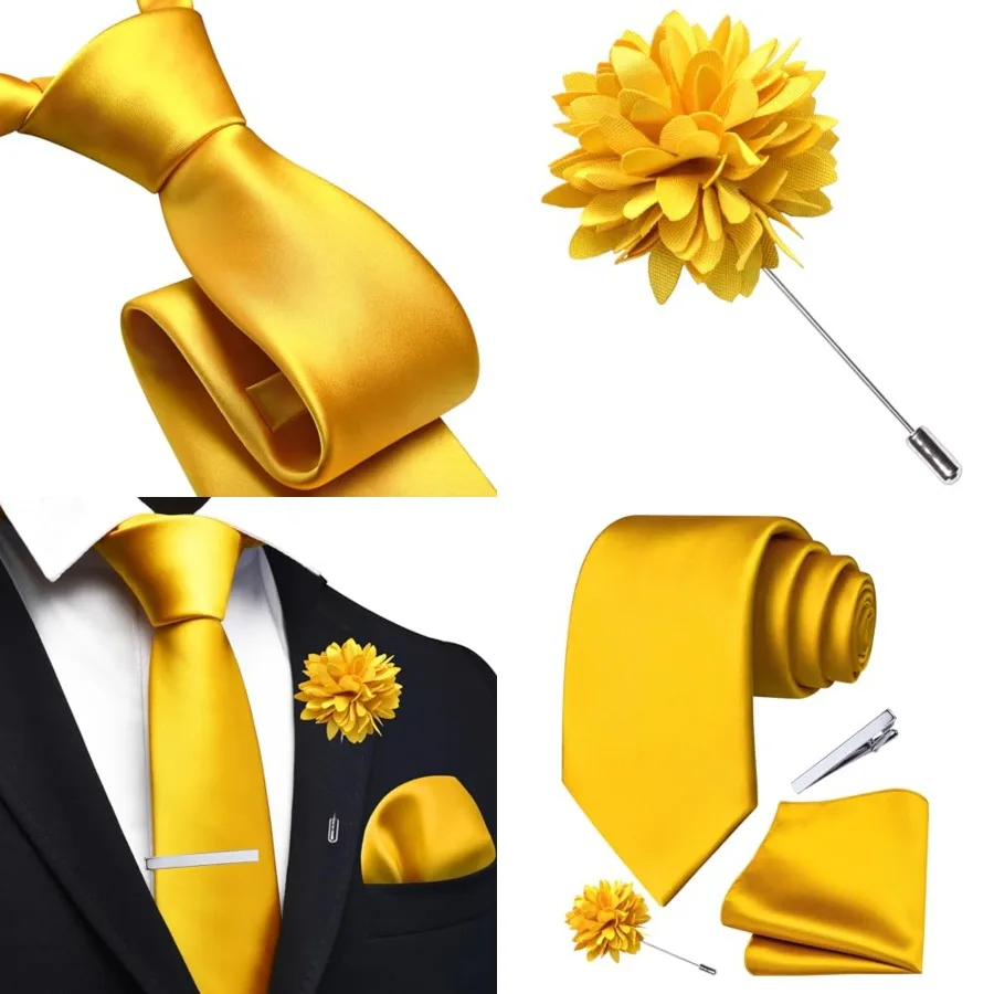 3.15"(8cm) Mens Tie and Lapel Pin Solid Necktie Handkerchief Tie Clip Set for Men, Yellow
3.15"(8cm) Mens Tie and Lapel Pin Solid Necktie Handkerchief Tie Clip Set for Men, Yellow