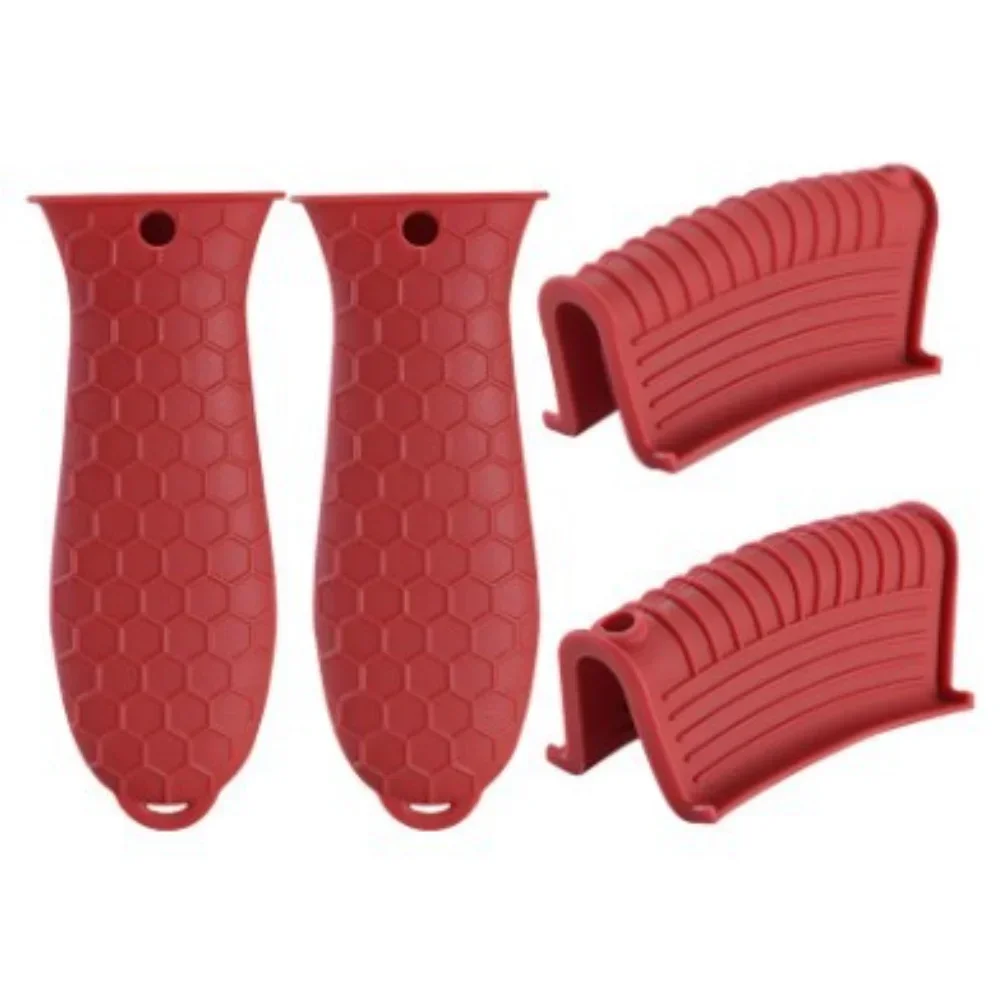 Silicone Oven Handle Holders 4 Pieces Heat Resistant Covers with Non Slip Grip for Safe Handling of Pots and Pans
Silicone Oven Handle Holders 4 Pieces Heat Resistant Covers with Non Slip Grip for Safe Handling of Pots and Pans