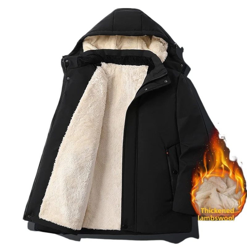 Мужская хлопковая куртка из флиса ягненка, зимнее теплое утолщенное бархатное пальто большого размера
Мужская хлопковая куртка из флиса ягненка, зимнее теплое утолщенное бархатное пальто большого размера