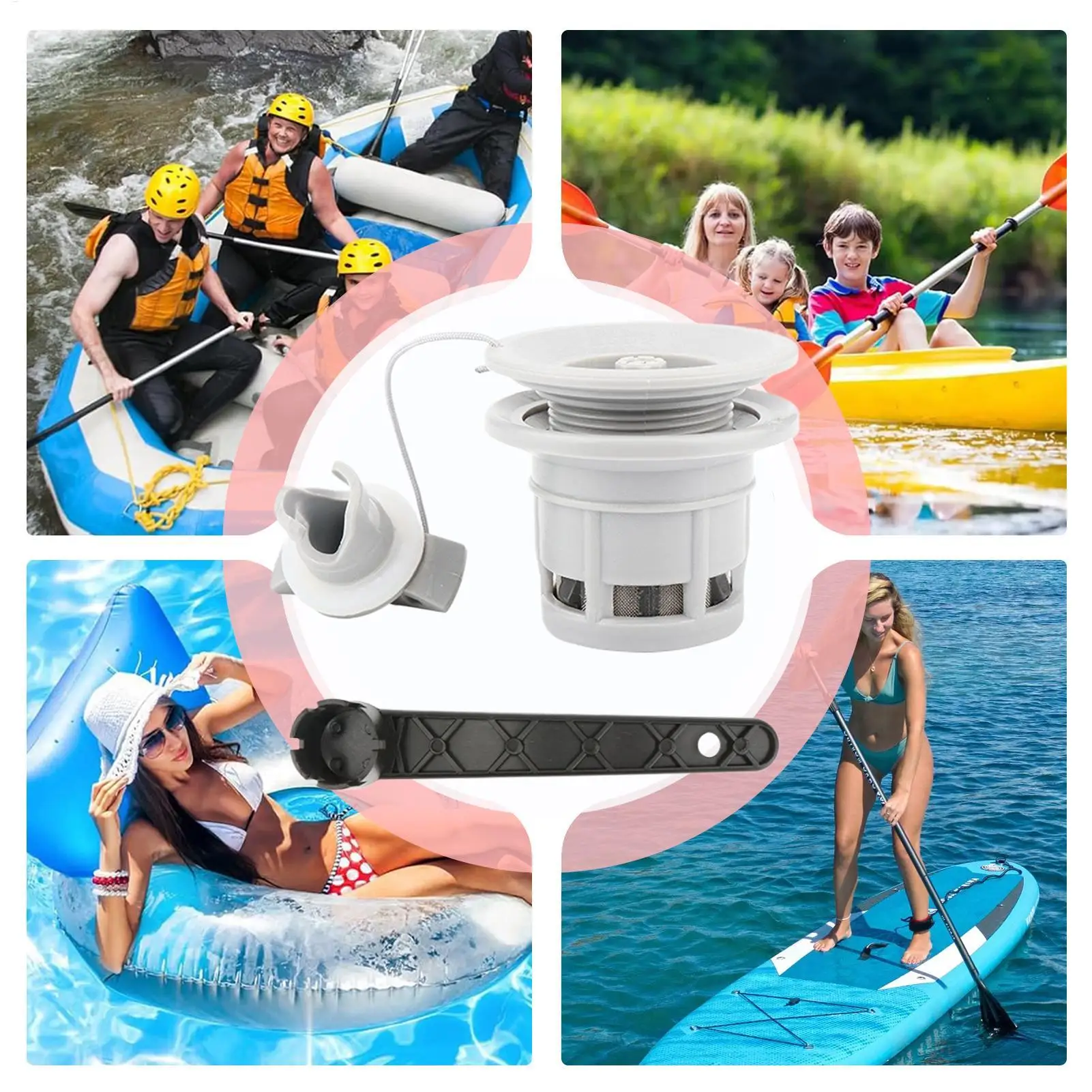 Raft Air Plug Replacement Surfboard Inflate Deflate Tools with Wrench Leakproof Inflatable Boat Plug Replacement for River
Raft Air Plug Replacement Surfboard Inflate Deflate Tools with Wrench Leakproof Inflatable Boat Plug Replacement for River