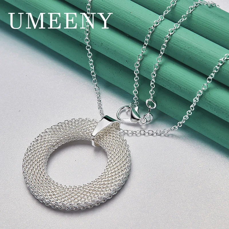 Elegant 925 Sterling Silver 16-30 Inch Luxury Round Hollow Necklace Women Temperament Gift Jewelry Accessories
Elegant 925 Sterling Silver 16-30 Inch Luxury Round Hollow Necklace Women Temperament Gift Jewelry Accessories