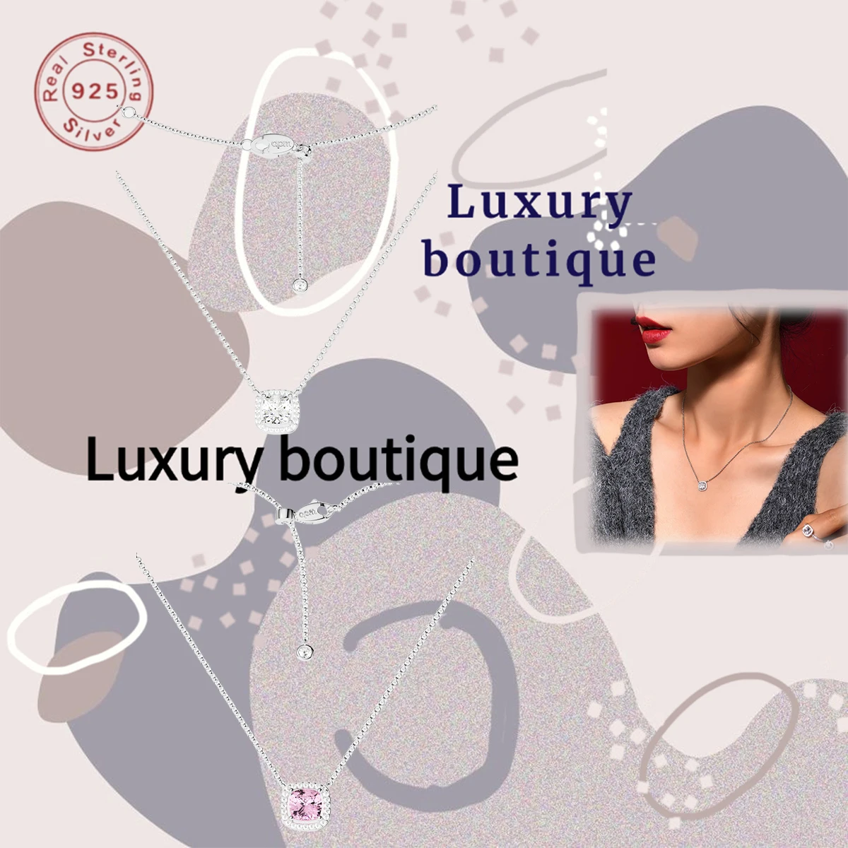 Pure silver s925 necklace Fashionable high-end block necklace with a trendy and versatile temperament, exquisite and versatile
Pure silver s925 necklace Fashionable high-end block necklace with a trendy and versatile temperament, exquisite and versatile
