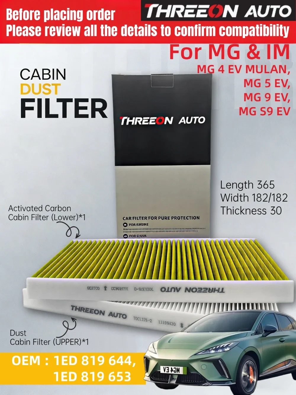 WESTGUARD CABIN FILTER For MG 4 MULAN EV 2022-2026 For MG 5 EV, MG 9 EV, MG S9 EV 11263391 1189420 LAK2002 2Pcs in pack
WESTGUARD CABIN FILTER For MG 4 MULAN EV 2022-2026 For MG 5 EV, MG 9 EV, MG S9 EV 11263391 1189420 LAK2002 2Pcs in pack
