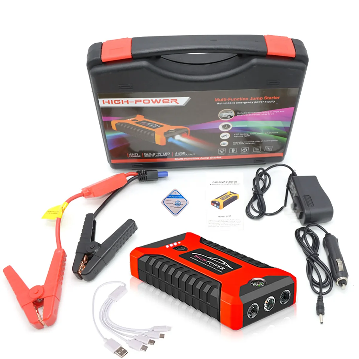 99800mAh 600A Auto Starthilfe Tragbares Startgerät Booster Power Bank Light 4USB Red B-EU Plug 99800mah
99800mAh 600A Auto Starthilfe Tragbares Startgerät Booster Power Bank Light 4USB Red B-EU Plug 99800mah