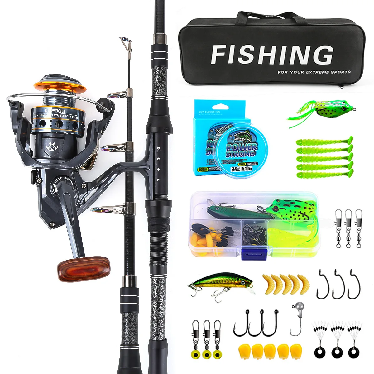 Carbon Telescopic Fishing Rod Combo Spinning Reel Soft Lures Hooks Line Bag Full Kit Saltwater Casting Sea Fishing Lure Rod Set
Carbon Telescopic Fishing Rod Combo Spinning Reel Soft Lures Hooks Line Bag Full Kit Saltwater Casting Sea Fishing Lure Rod Set