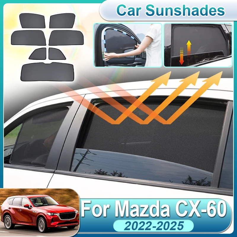 For Mazda CX60 2025 Accesorios 2022 2023 2024 CX 60 KH Anti-UV Car Sun Shades Front Rear Windshield Sun Visor Covers Accessories
For Mazda CX60 2025 Accesorios 2022 2023 2024 CX 60 KH Anti-UV Car Sun Shades Front Rear Windshield Sun Visor Covers Accessories