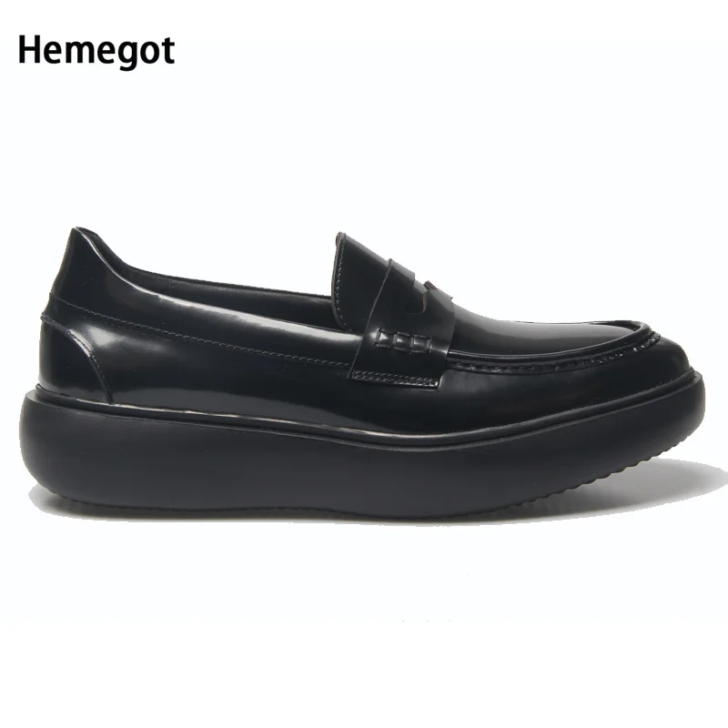Black Thick Sole Heightened Casual Leather Shoes for Men Cowhide Comfortable Loafers Fashion British Summer Men's Shoes
Black Thick Sole Heightened Casual Leather Shoes for Men Cowhide Comfortable Loafers Fashion British Summer Men's Shoes