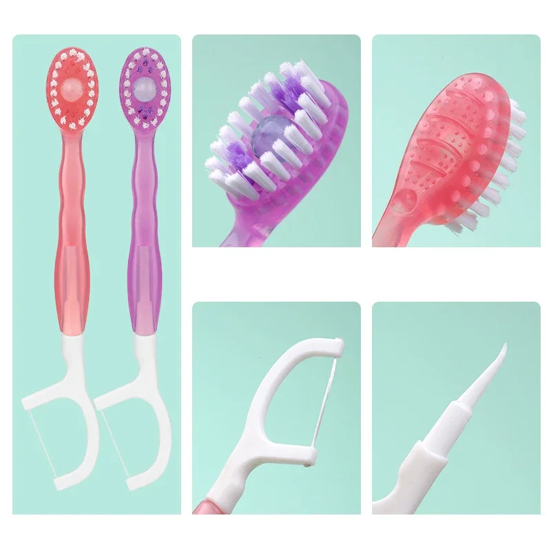 10pcs/Box Portable 5-In-1 Toothbrush Dental Floss Toothpick For Oral Cleaning Disposable Toothbrush For Adults On Business Trips
10pcs/Box Portable 5-In-1 Toothbrush Dental Floss Toothpick For Oral Cleaning Disposable Toothbrush For Adults On Business Trips