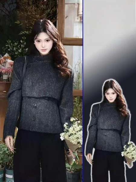 plus Size Women's Bla Woolen Coat Asymmetrical Splicing Design Spring New Sle Faionable Lightweight Luxury Sle
plus Size Women's Bla Woolen Coat Asymmetrical Splicing Design Spring New Sle Faionable Lightweight Luxury Sle