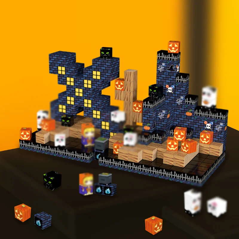 Halloween Magnetic Cube Creative Building Blocks Toys Educational Magnetic Assembly Blocks Gift for Kids
Halloween Magnetic Cube Creative Building Blocks Toys Educational Magnetic Assembly Blocks Gift for Kids