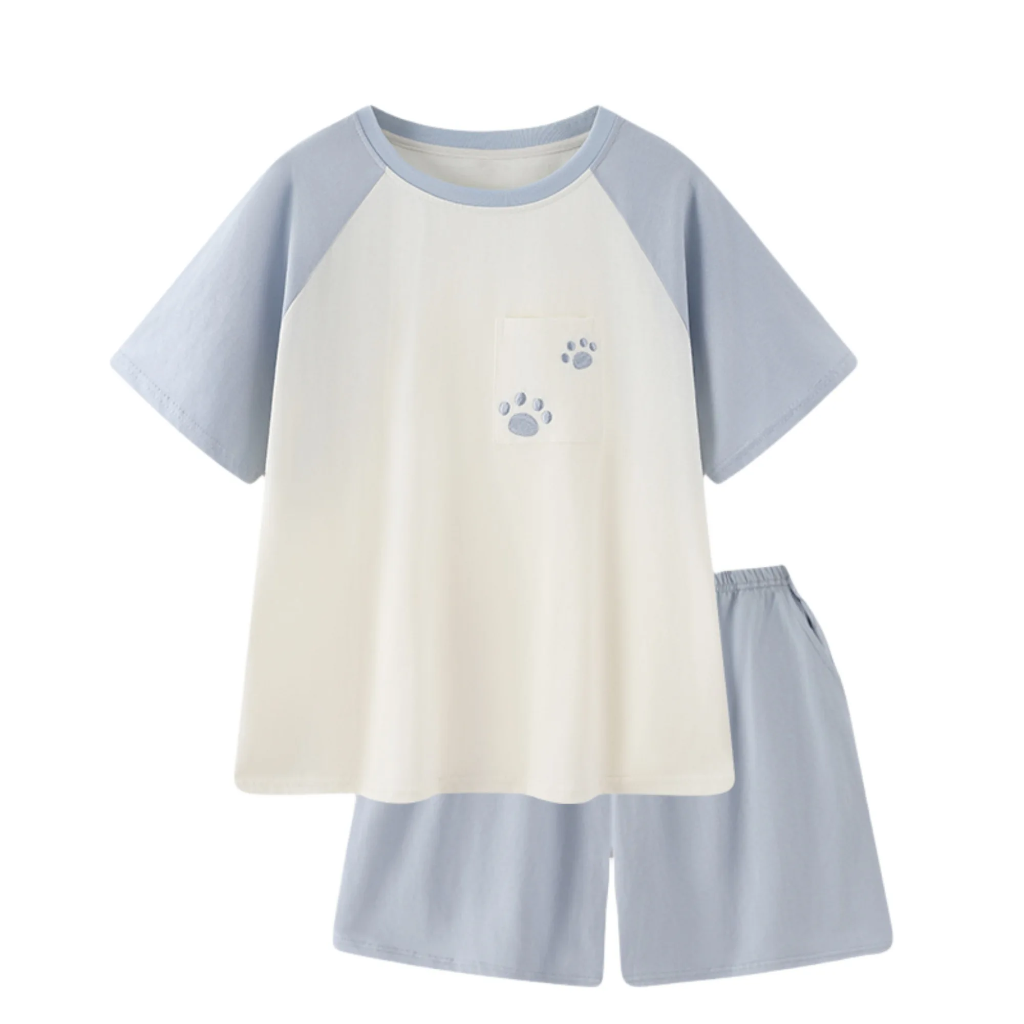 Women's Summer Pajama Set Soft Cotton Comfy Pajamas 2 Piece Shorts and Tee Sleepwear Casual Cute Pjs Matching Lounge Sets
Women's Summer Pajama Set Soft Cotton Comfy Pajamas 2 Piece Shorts and Tee Sleepwear Casual Cute Pjs Matching Lounge Sets