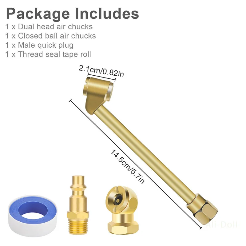 Heavy-Duty Tire Air Chuck Set - Leakproof Closed Ball Chucks for Car Tire Inflators
Heavy-Duty Tire Air Chuck Set - Leakproof Closed Ball Chucks for Car Tire Inflators