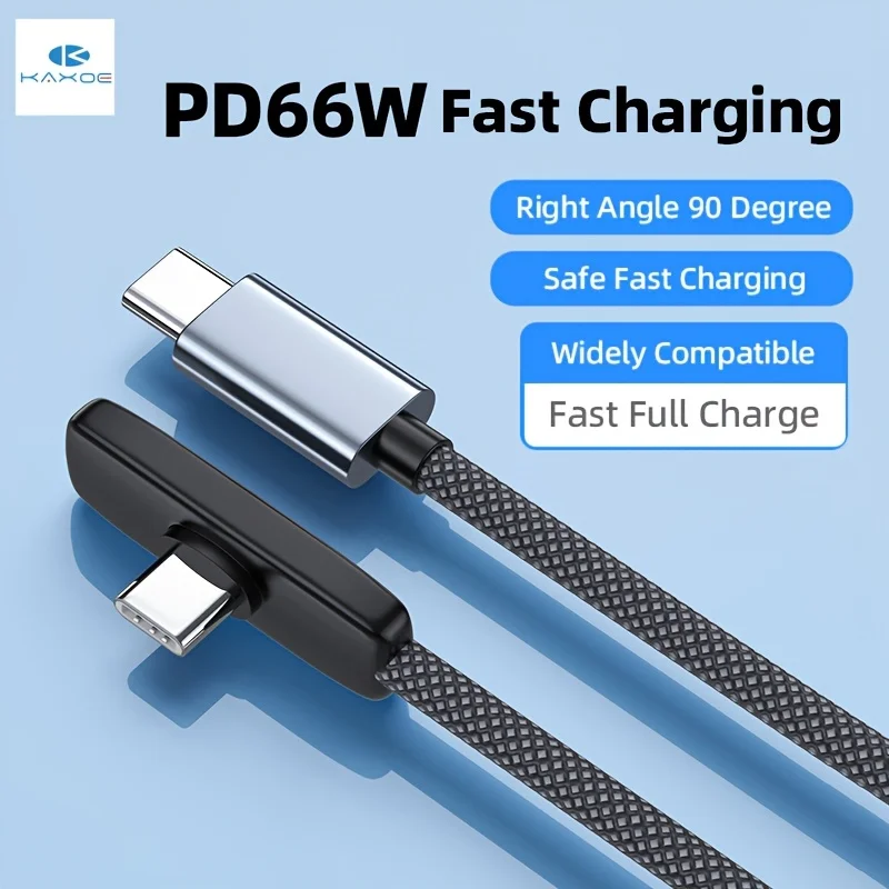 Кабель USB-C для быстрой зарядки 66 Вт | Кабель USB-C - USB-C, угловой (90 градусов), быстрая зарядка, передача данных
Кабель USB-C для быстрой зарядки 66 Вт | Кабель USB-C - USB-C, угловой (90 градусов), быстрая зарядка, передача данных