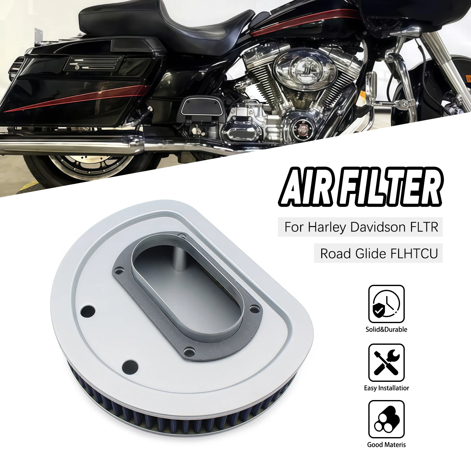 For Harley-Davidson Electra Glide Classic EFI FLHTI Police Road HD8899 Air Filter Element Replacement Motorcycle Accessories
For Harley-Davidson Electra Glide Classic EFI FLHTI Police Road HD8899 Air Filter Element Replacement Motorcycle Accessories