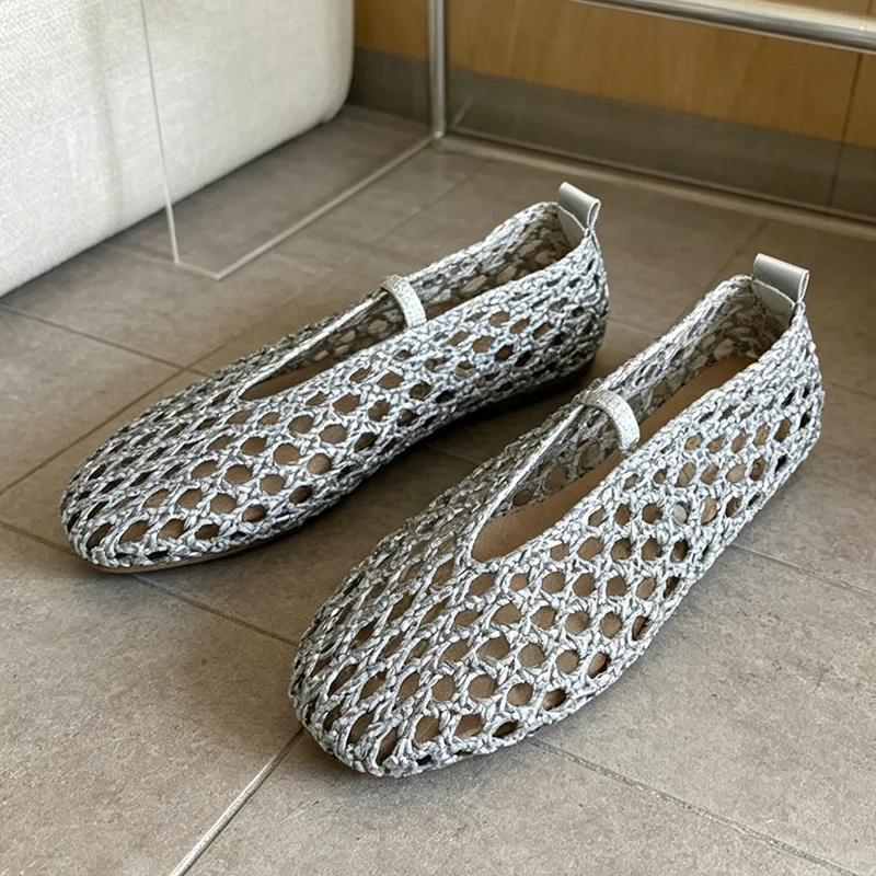 Aneikeh Women Hollow Rattan Straw Woven Mary Jane Flats Breathable One Strap Square Toe Casual Flat Shoes Sandalias Mujer
Aneikeh Women Hollow Rattan Straw Woven Mary Jane Flats Breathable One Strap Square Toe Casual Flat Shoes Sandalias Mujer