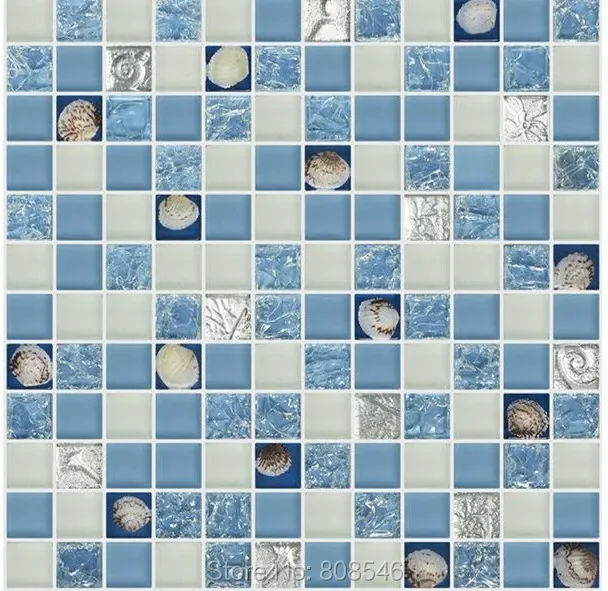 Sky blue color crystal glass mixed sea shell mosaic for kitchen backsplash tile bathroom shower hallway wall mosaic
Sky blue color crystal glass mixed sea shell mosaic for kitchen backsplash tile bathroom shower hallway wall mosaic