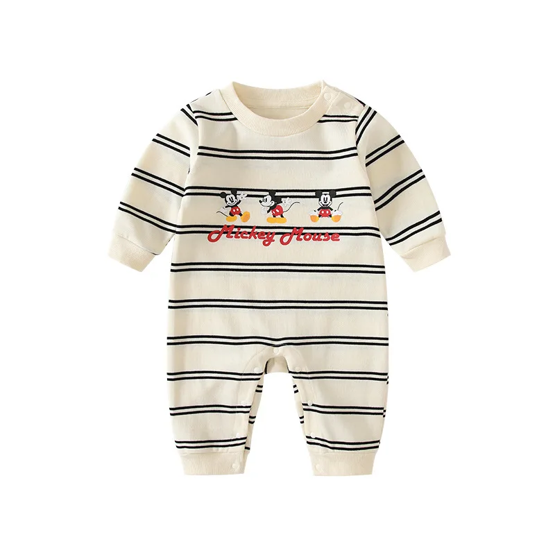 MINISO Mickey Striped Baby Boy Spring Newborn Clothes Long Sleeve Soft Cotton Kawaii Infant Bodysuit Casual Outfit 0-1 Years
MINISO Mickey Striped Baby Boy Spring Newborn Clothes Long Sleeve Soft Cotton Kawaii Infant Bodysuit Casual Outfit 0-1 Years
