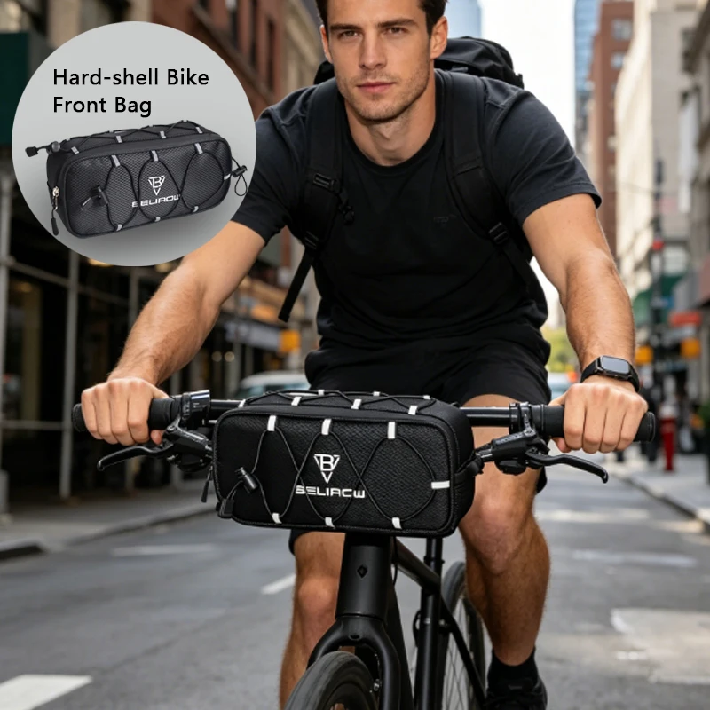 1pcs Bicycle Front Crossbeam Bag, Hard Shell Waterproof Handlebar Storage Pack, 2.1L/4.3L for MTB Road Bike
1pcs Bicycle Front Crossbeam Bag, Hard Shell Waterproof Handlebar Storage Pack, 2.1L/4.3L for MTB Road Bike