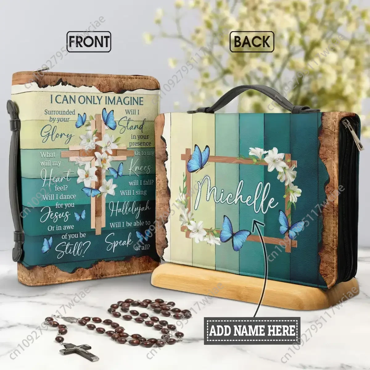 Luxury Brand Women's Bible Bag Protable Tandle Handbag I Can Only Imagine Butterfly Design Bible Cover Case Study Book Holy Box
Luxury Brand Women's Bible Bag Protable Tandle Handbag I Can Only Imagine Butterfly Design Bible Cover Case Study Book Holy Box