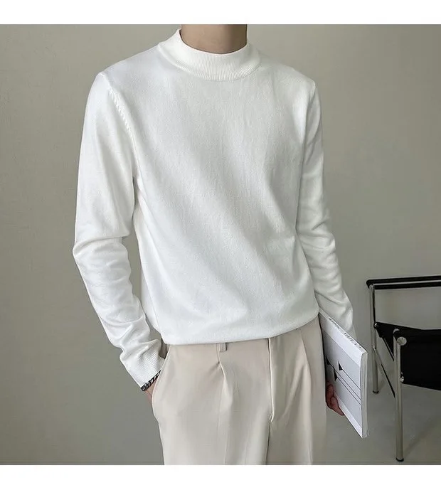 Men's Sweaters Korean Casual Striped Solid Men Half High Collar Stretch Tight Slim Fit Knit Tops Mens
Men's Sweaters Korean Casual Striped Solid Men Half High Collar Stretch Tight Slim Fit Knit Tops Mens