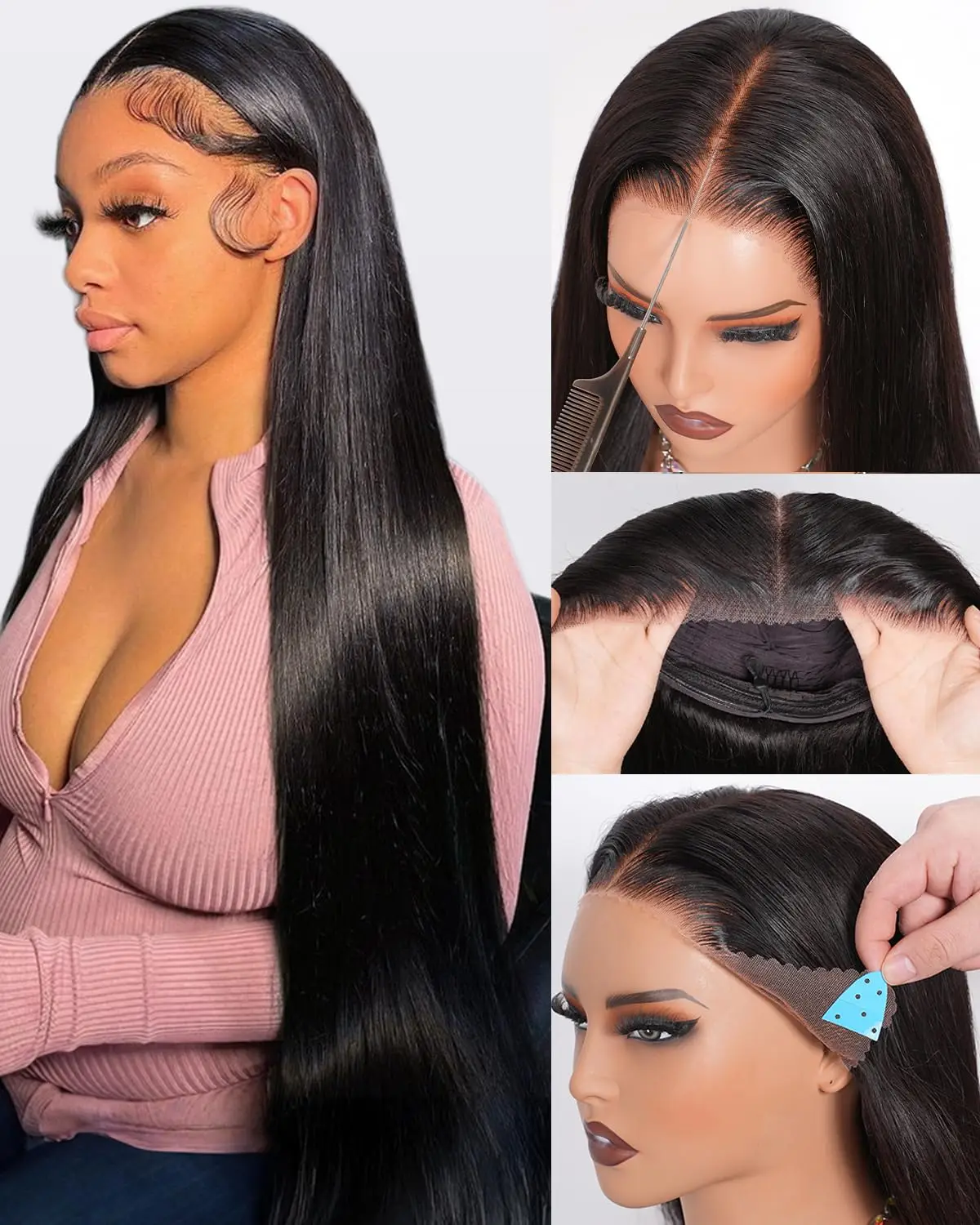 Ebarly 13x6 HD Lace Front Wigs Human Hair Pre Plucked Pre Bleached Small Knots 200 Density Straight Glueless Wigs Human Hair Pre
Ebarly 13x6 HD Lace Front Wigs Human Hair Pre Plucked Pre Bleached Small Knots 200 Density Straight Glueless Wigs Human Hair Pre