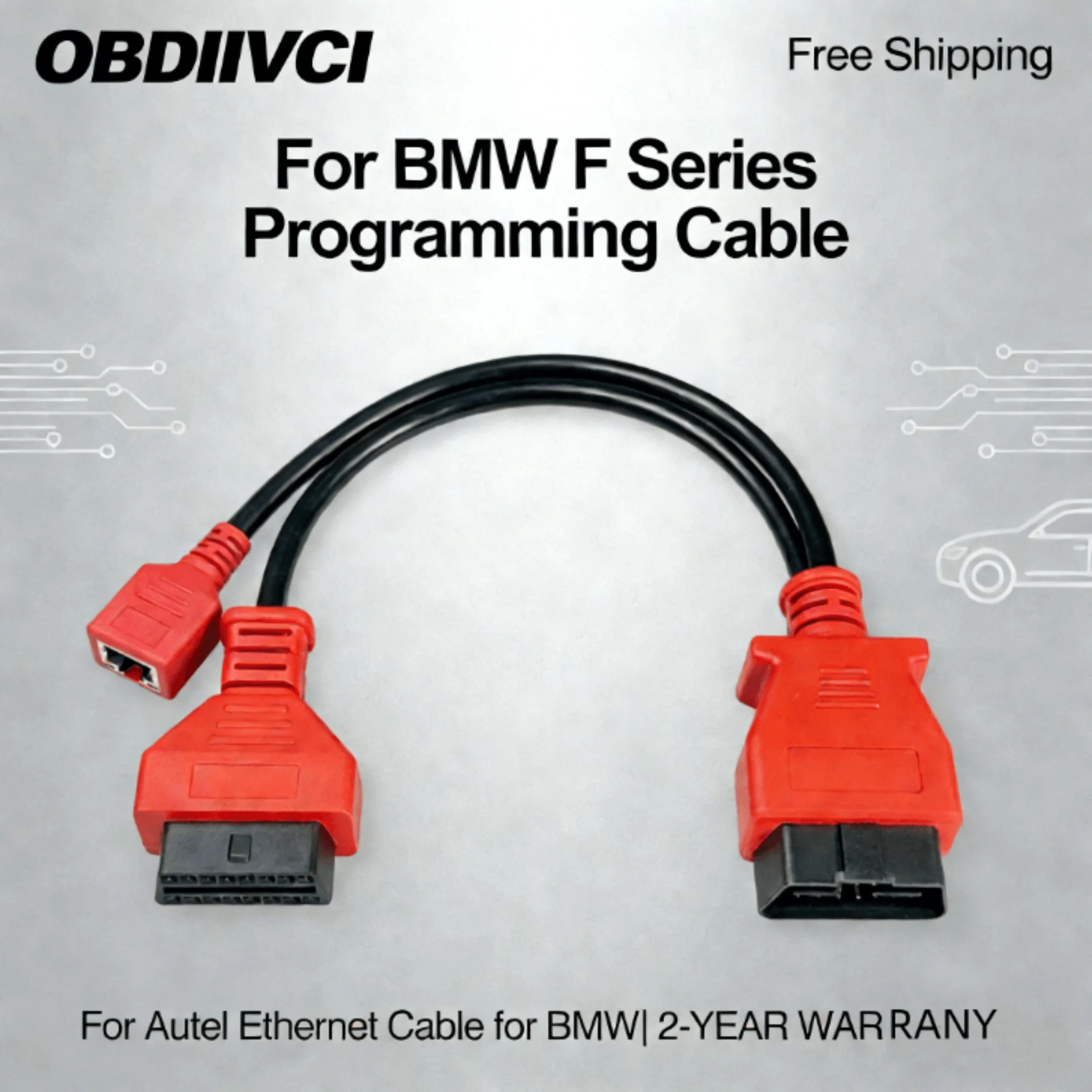 Ethernet Cable Adapters for BMW F Series Programming Work with Autel MS908 PRO /MS908S PRO/MaxiSys Elite/IM608/IM608 PRO/IM600
Ethernet Cable Adapters for BMW F Series Programming Work with Autel MS908 PRO /MS908S PRO/MaxiSys Elite/IM608/IM608 PRO/IM600