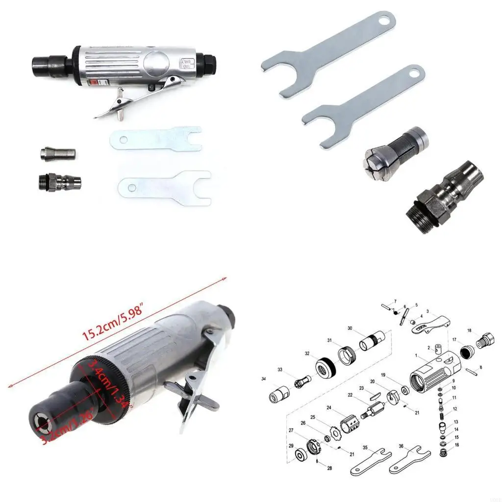 Poratble Mini 1/4 Air Die Grinder Pneumatic Grinding Polisher Mill Engraving Machine with Sanding Discs Tool
Poratble Mini 1/4 Air Die Grinder Pneumatic Grinding Polisher Mill Engraving Machine with Sanding Discs Tool