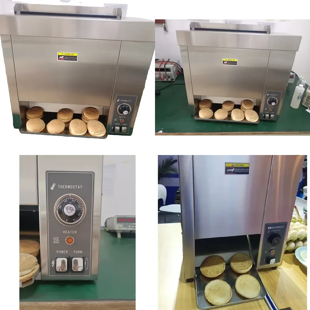 New Stainless Steel Hamburger Bun Toaster Burger Cooking Machine High Productivity Large Capacity for Fast Food
New Stainless Steel Hamburger Bun Toaster Burger Cooking Machine High Productivity Large Capacity for Fast Food